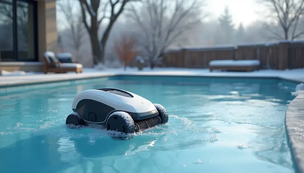 Reinigung im Winter: Poolroboter bei kalten Temperaturen nutzen